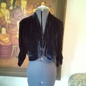 Velvet Bolero Shrug Crop Jacket
